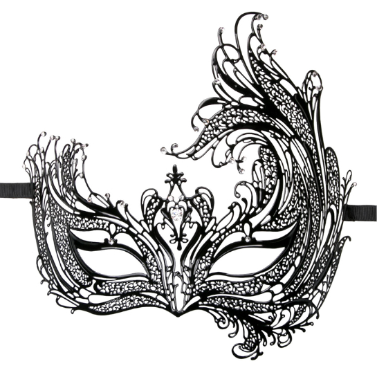Metalen Venetiaans Masker Zwart