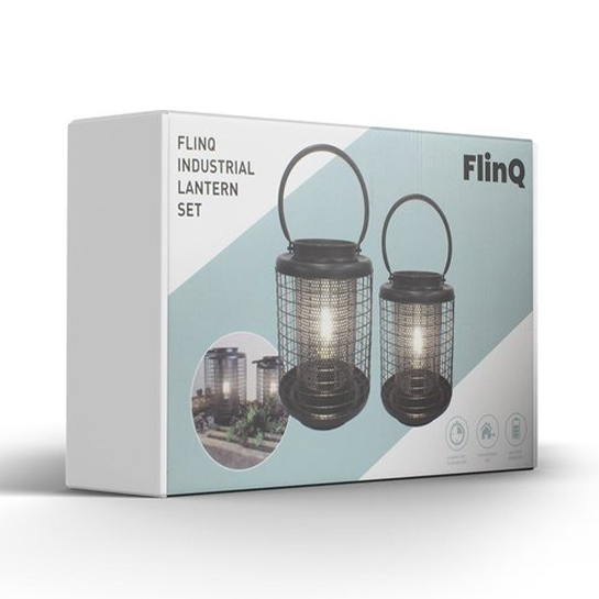 Flinq Industriële Lantaarn Set3