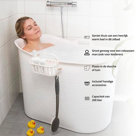 Flexibele badkuip - Bath Bucket - Badkuip - - 200L - kleuren - Webshop-outlet.nl | Aanbiedingen tegen OUTLET prijzen!