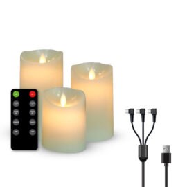 Flinq wiederaufladbares LED-Kerzen-Set 0b