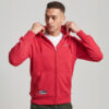Sweatshirt com capuz Superdry Zip Up vermelho