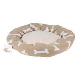 Dogi Dog Cushion Bone Design Brown