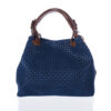 Lucca Baldo Leather Bag Blue1