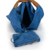 Mila Blu Suede Bag Blue1