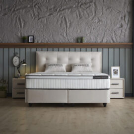 Boxspring Met Opbergruimte Modebedd Beige