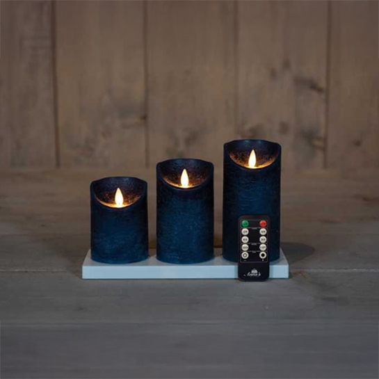 Anna’s Collection Set Van 3 Wax Led Kaarsen