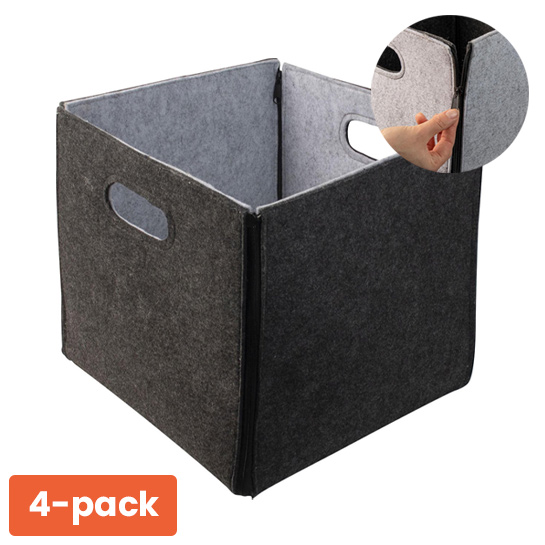 Gusta Opbergmand Grijs Vilt