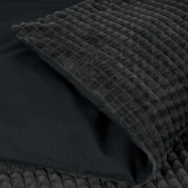 Sleeptime Teddy Check Dekbedovertrek Antraciet2