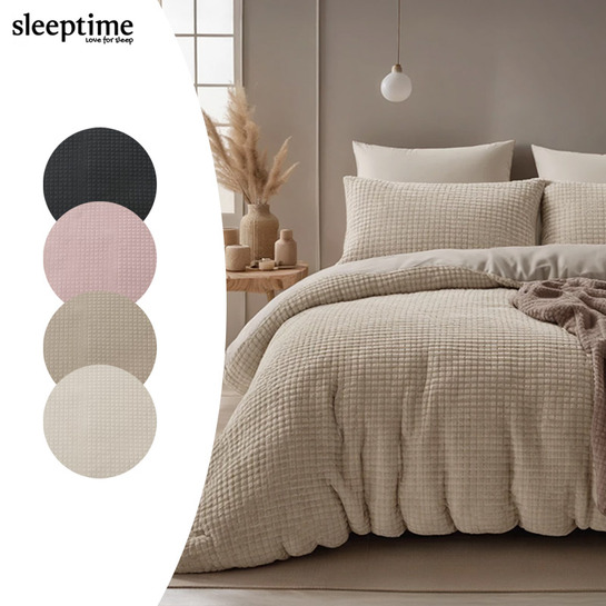 Sleeptime Teddy Check Dekbedovertrek